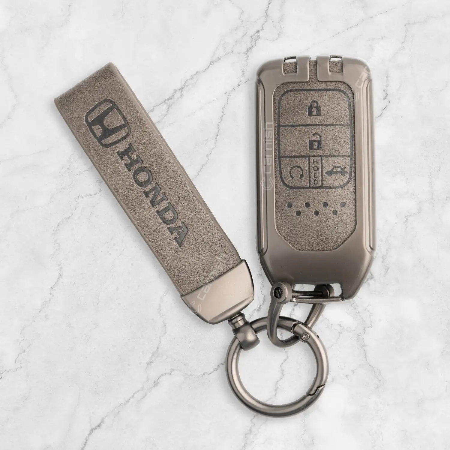 Metal Leather key cover for Honda
