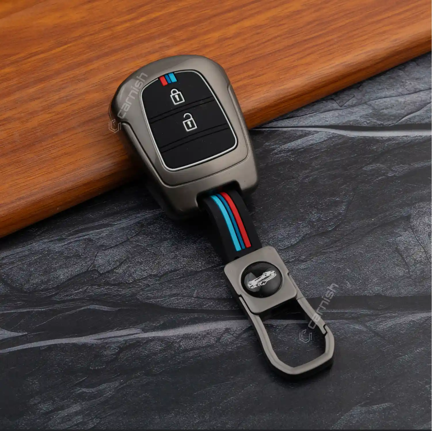 Metal Silicone Car Key Cover Hyundai: Santro, Eon, i10 Grand remote key