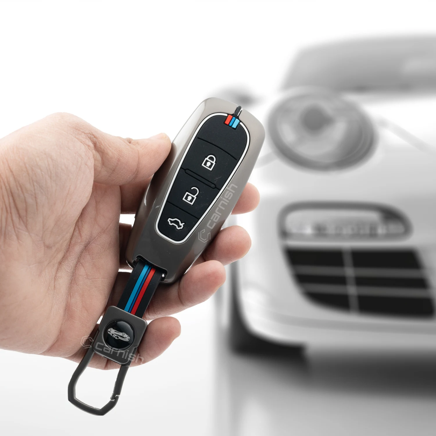 Metal Silicone Car Key Cover For Maruti Suzuki: Baleno, Ciaz, Grand Vitara, Brezza, S Cross, Swift, Ignis, XL6, Fronx, Jimny, Grand Vitara 3 button Smart Key