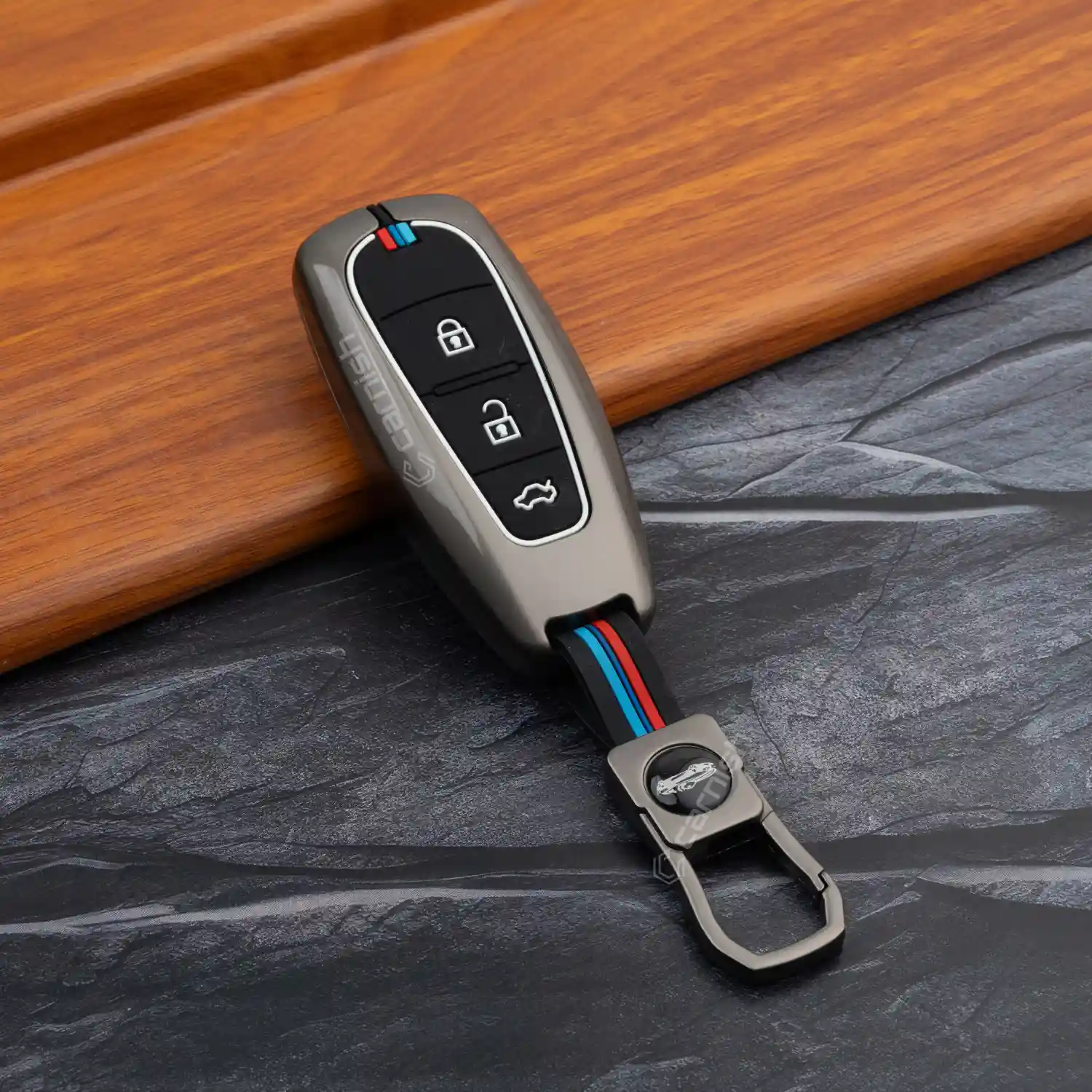 Metal Silicone Car Key Cover For Maruti Suzuki: Baleno, Ciaz, Grand Vitara, Brezza, S Cross, Swift, Ignis, XL6, Fronx, Jimny, Grand Vitara 3 button Smart Key