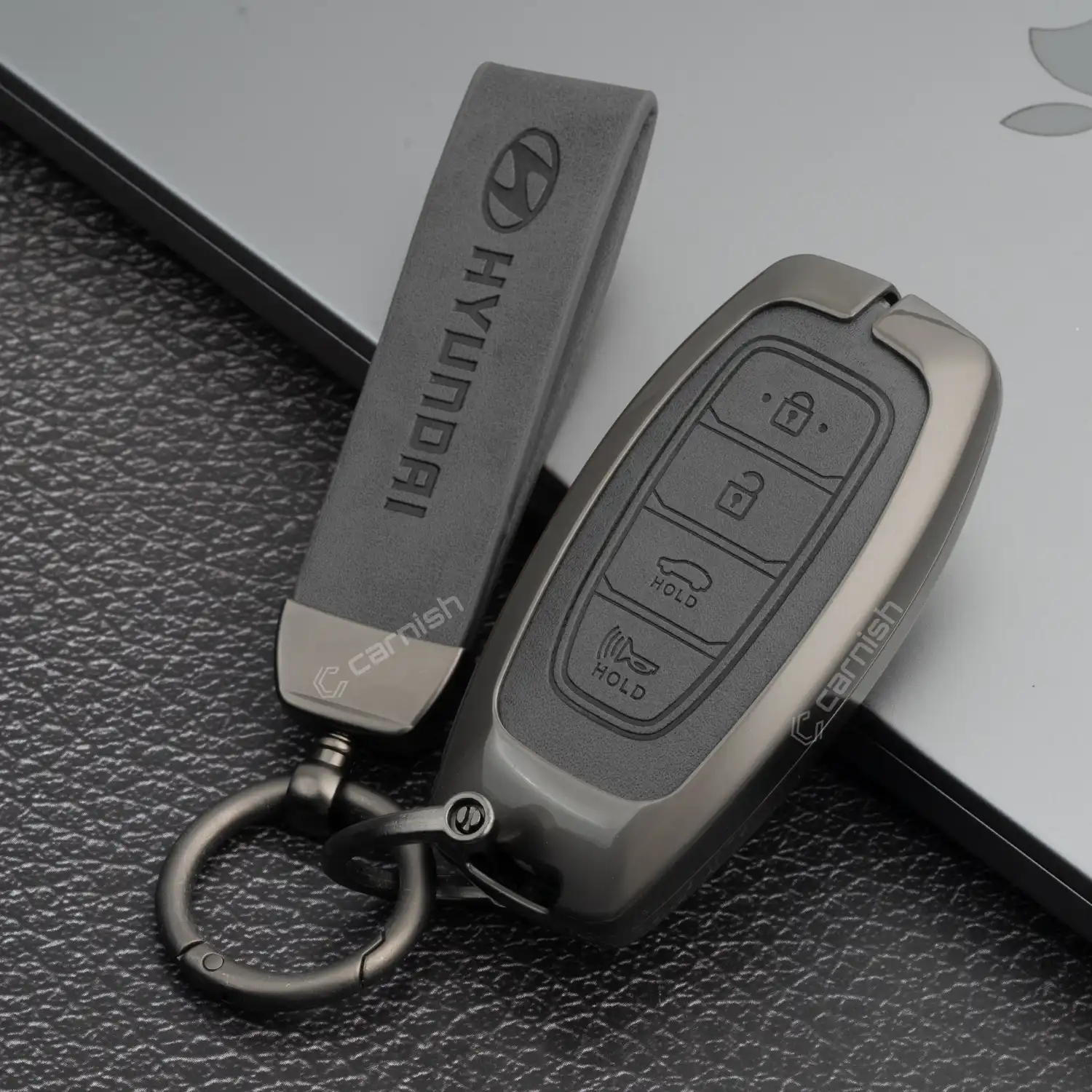 Metal Leather Key Cover For Hyundai