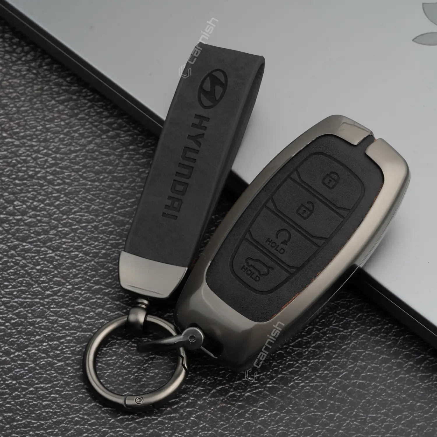 Metal Leather Key Cover for Hyundai