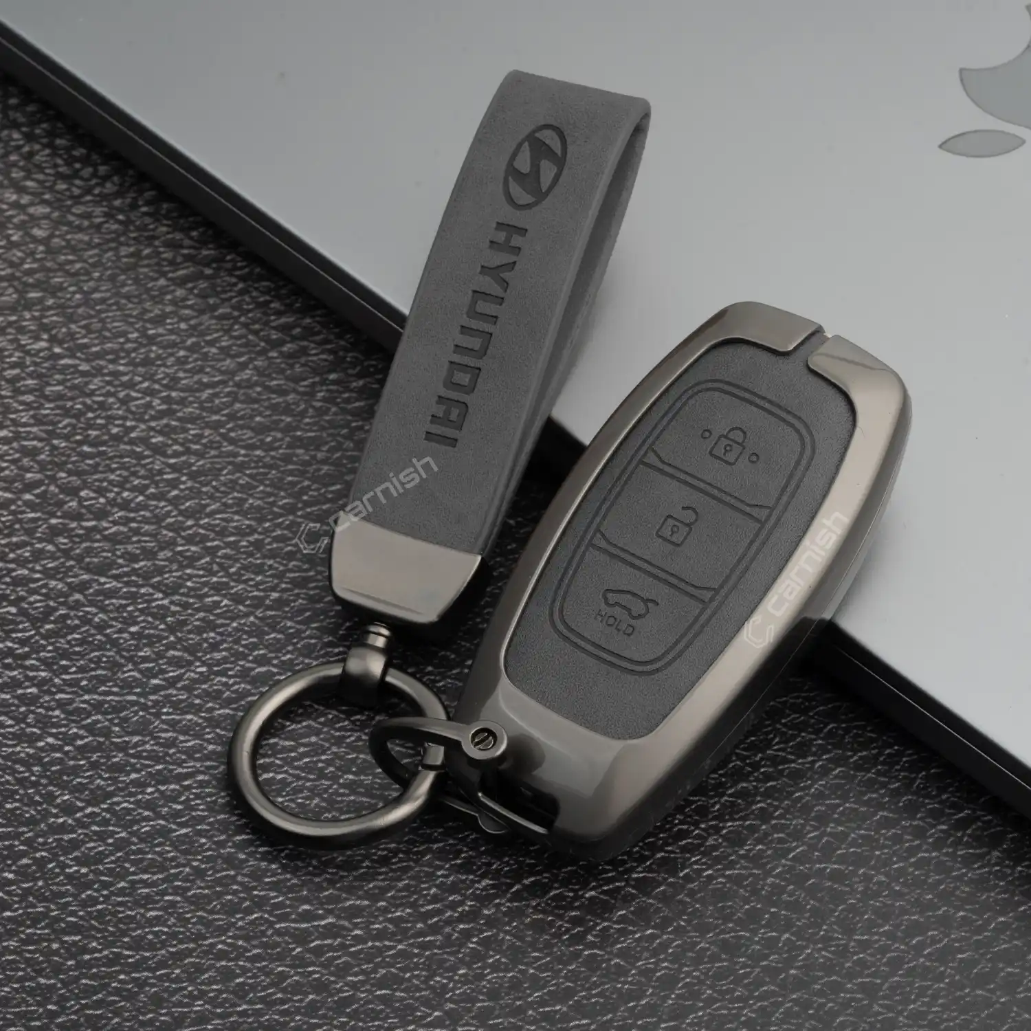 Metal Leather Key Cover For Hyundai