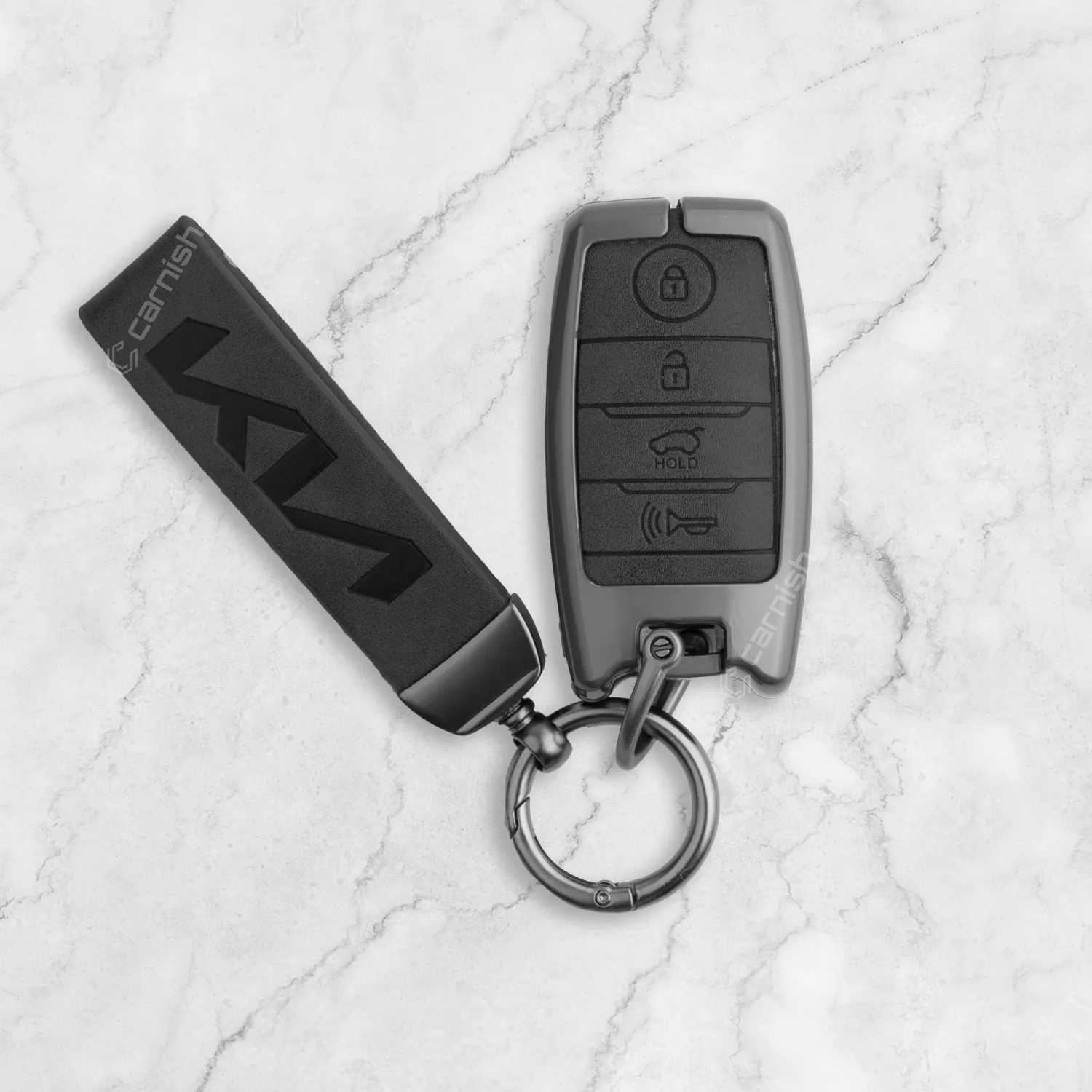 Metal Leather Key Cover For Kia