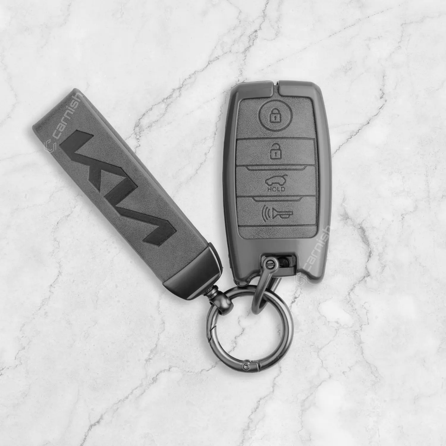 Metal Leather Key Cover For Kia