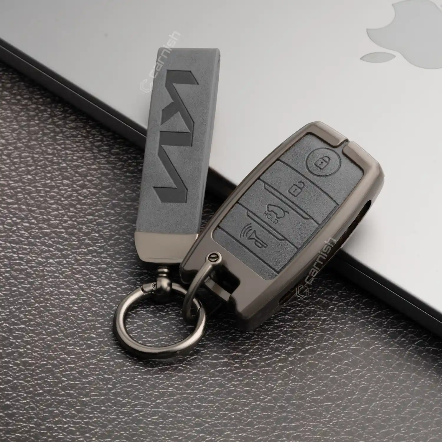 Metal Leather Key Cover For Kia