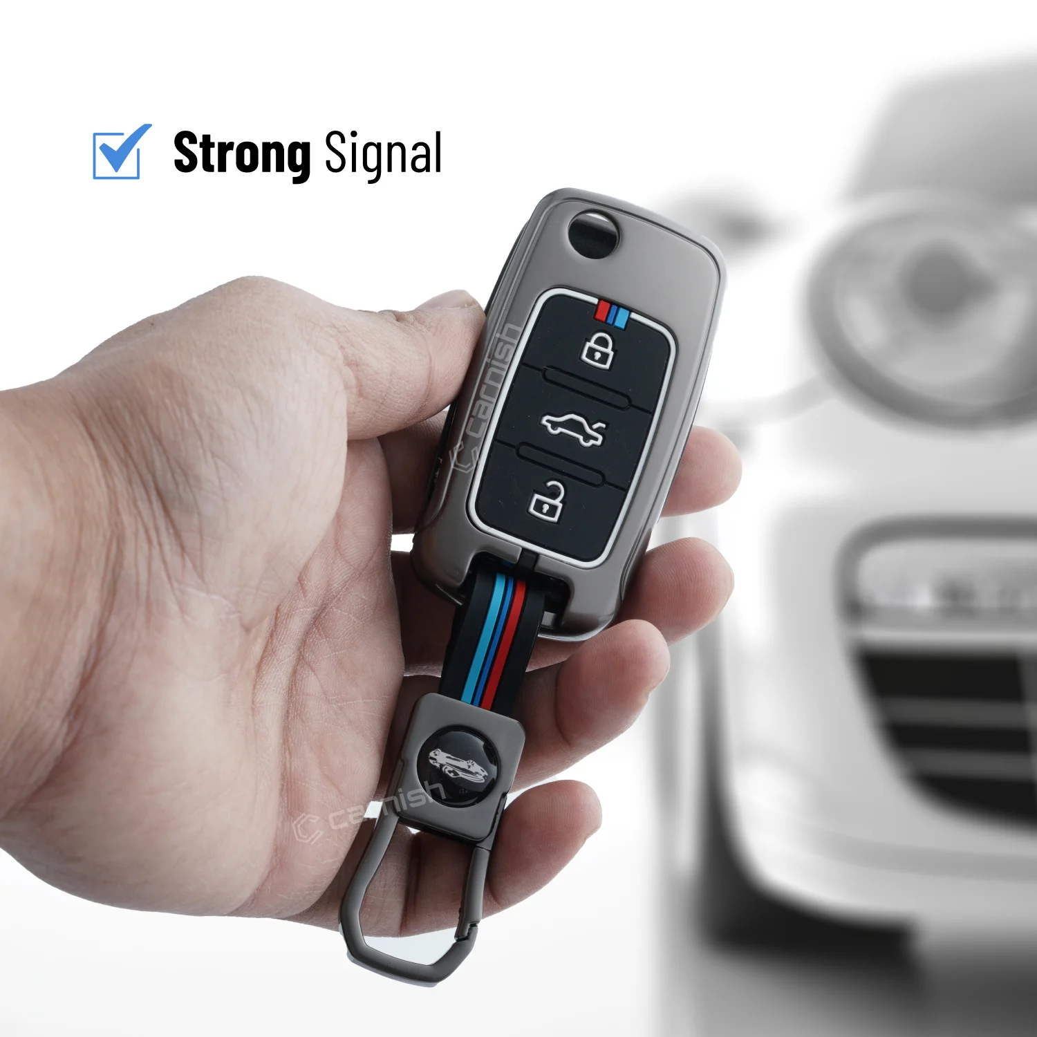 Metal Silicone Car Key Cover For Skoda Octavia, Fabia, Laura, Superb, Rapid, Yeti And  Volkswagen Polo, Vento, Jetta, Ameo