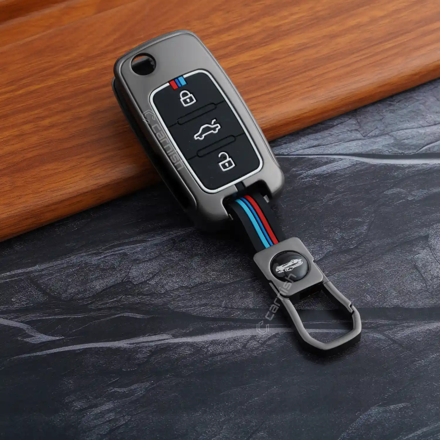 Metal Silicone Car Key Cover For Skoda Octavia, Fabia, Laura, Superb, Rapid, Yeti And  Volkswagen Polo, Vento, Jetta, Ameo