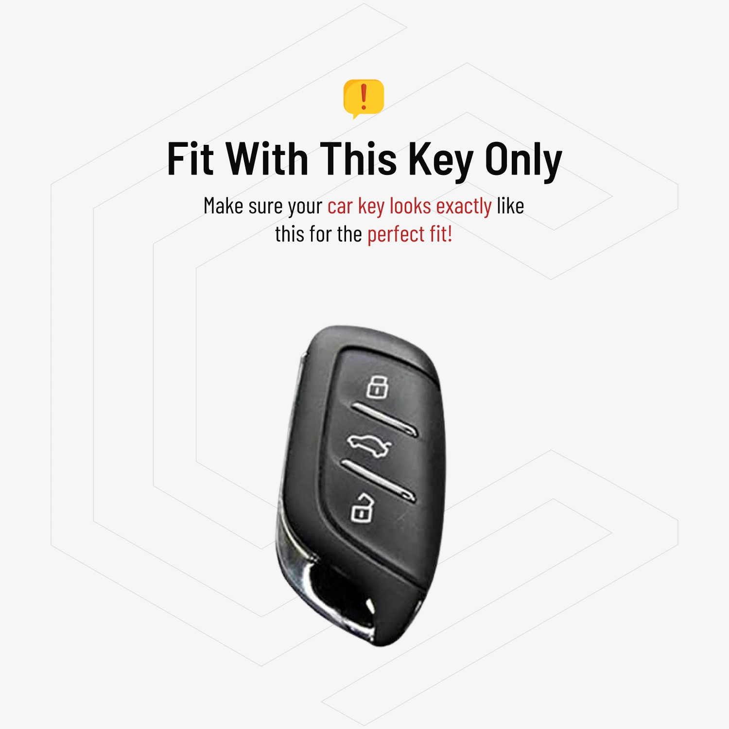 Metal Silicone Car Key Cover For MG Astor, ZS EV smart key