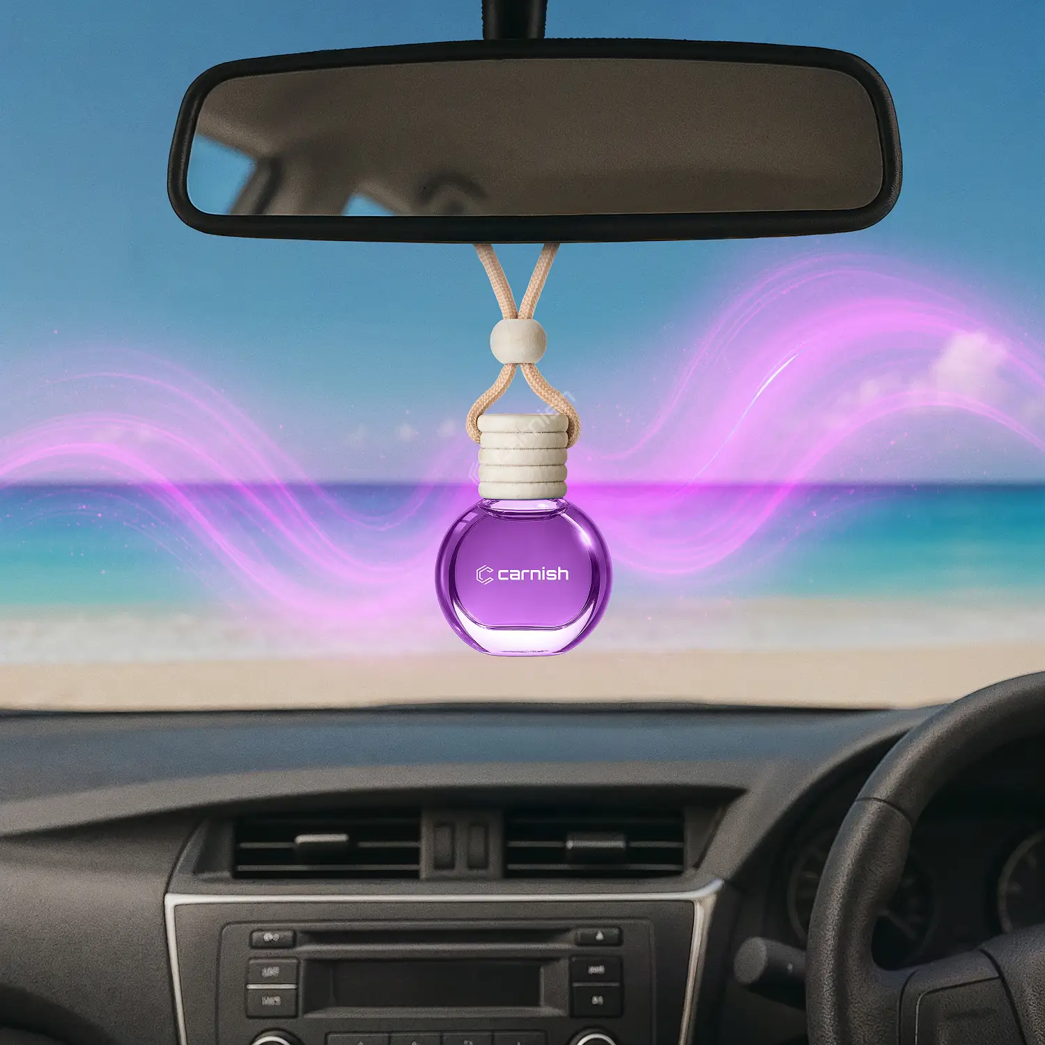 Home - carnish lavender car hanging air freshener 02