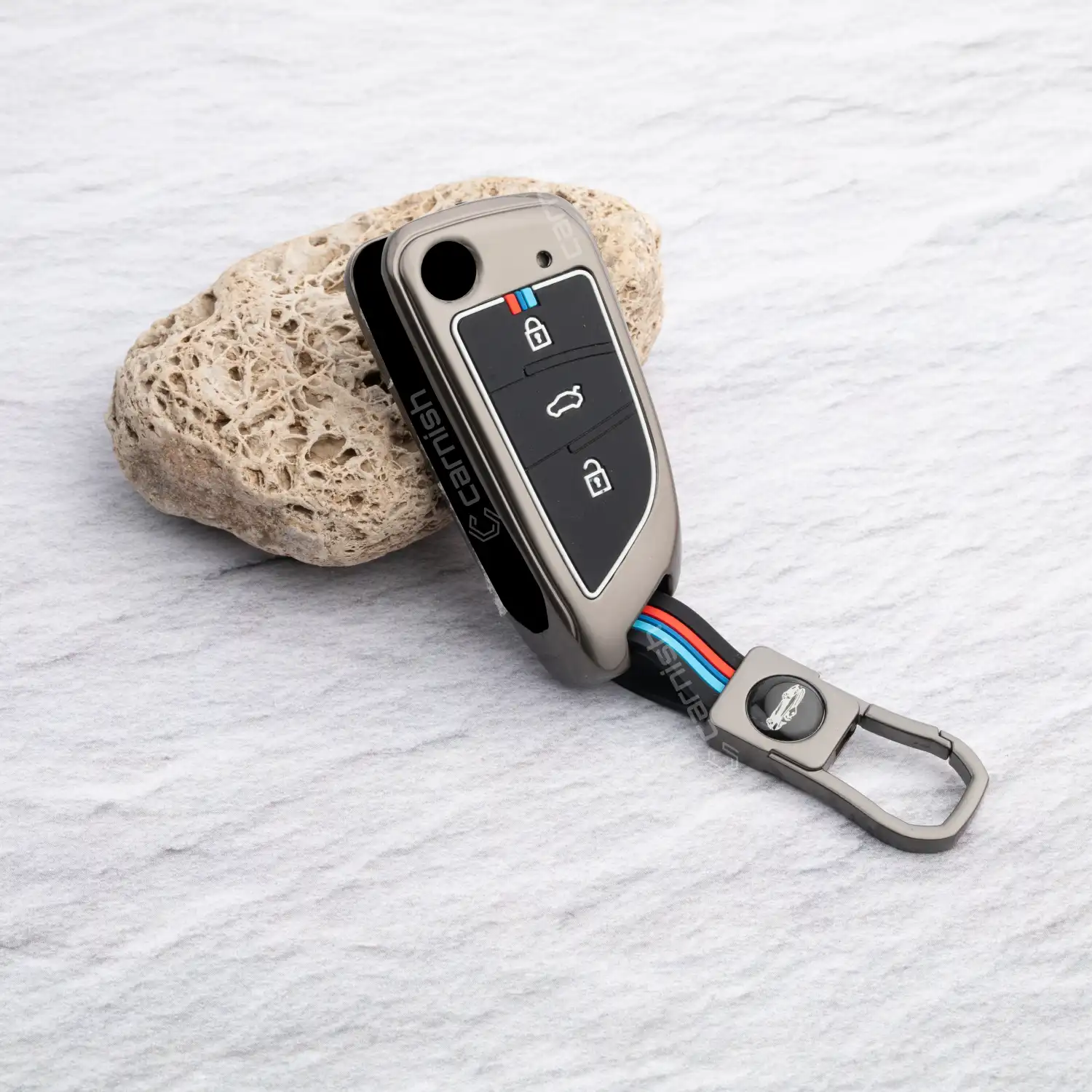 Metal Silicone Car Key Cover For Universal Key B29 Model Flip Key, After Market Flip Key