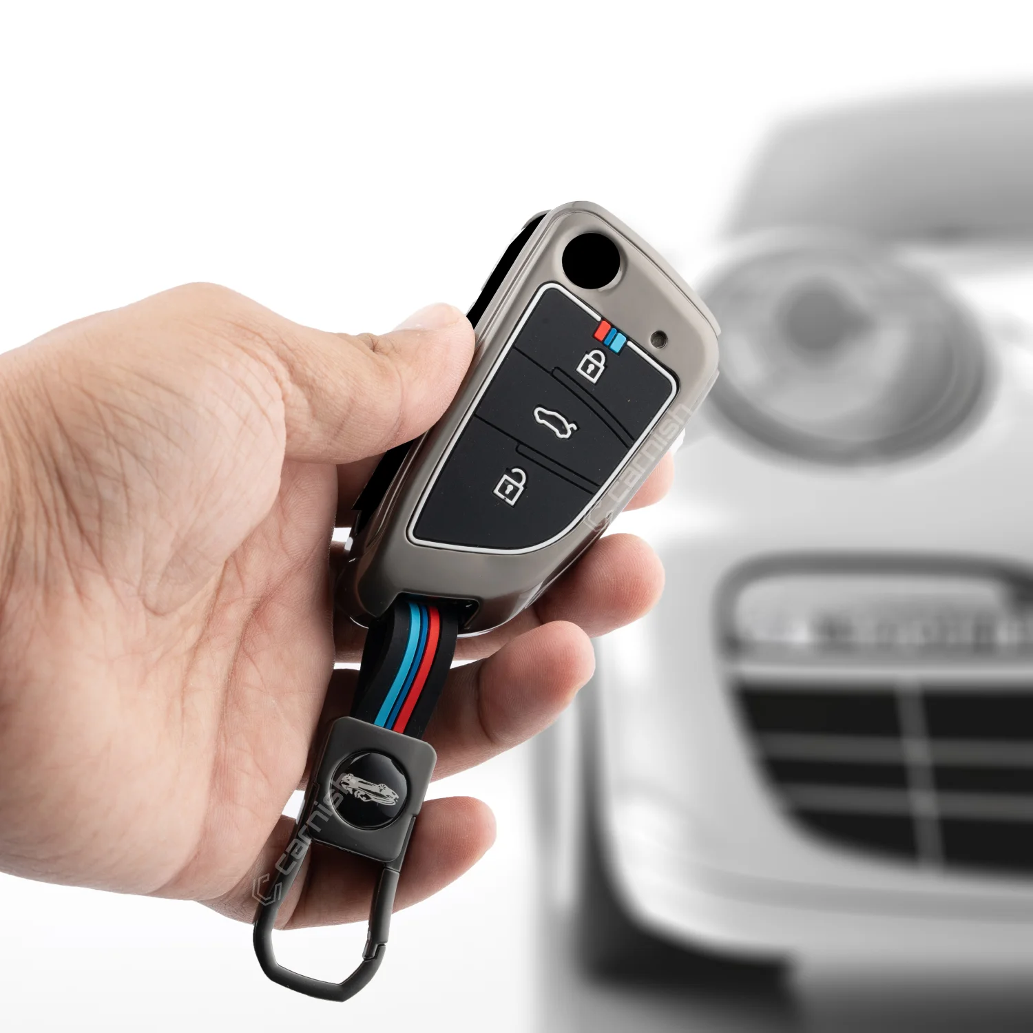 Metal Silicone Car Key Cover For Universal Key B29 Model Flip Key, After Market Flip Key