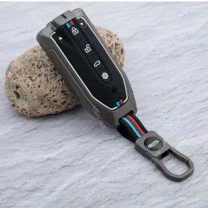 MAH2-MTS-BLACK_01 Metal silicone key cover for Mahindra