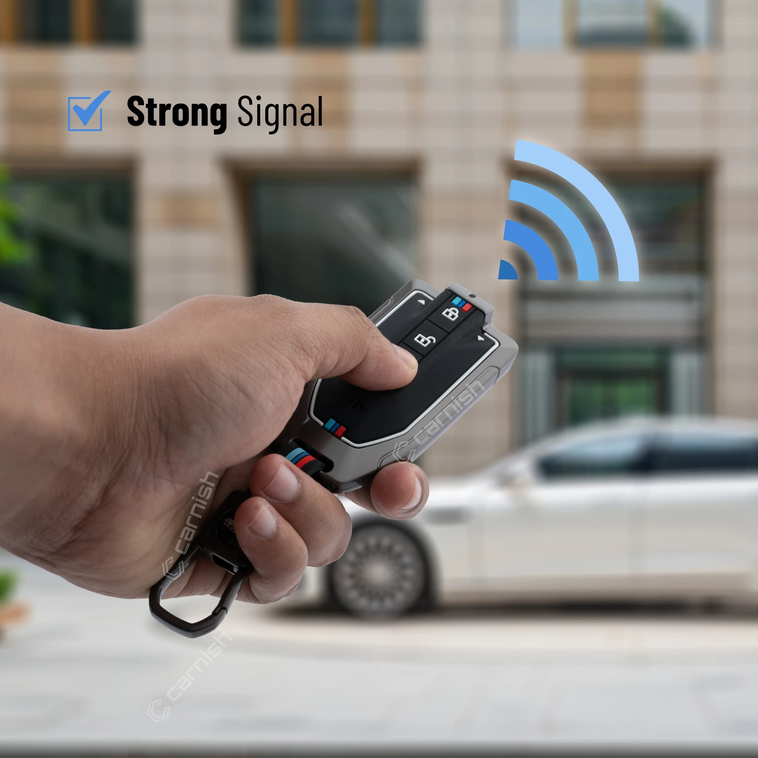 MAH2-MTS-BLACK_03 Metal Silicone Car Key Cover Mahindra BE 6, XEV 9e 6 Button Smart Key.