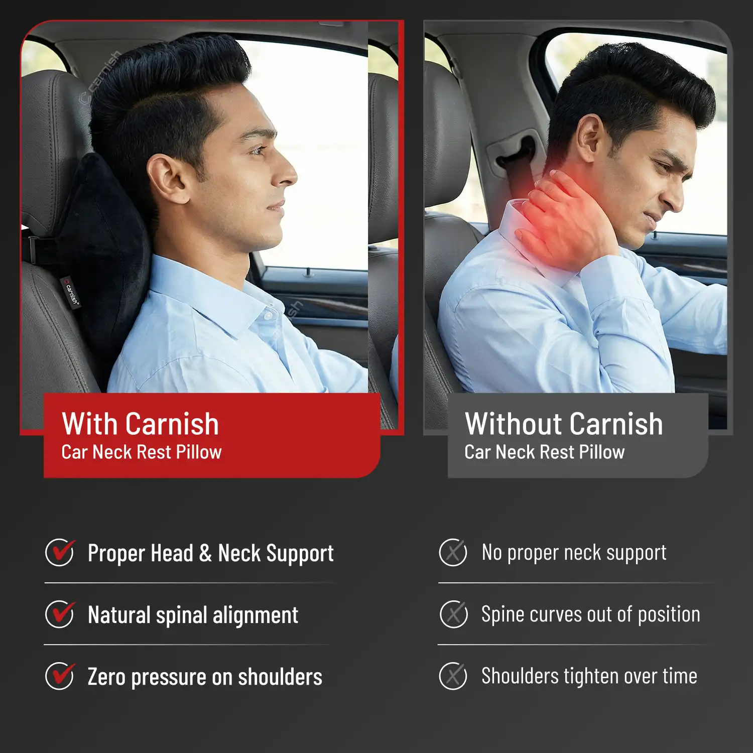 Carnish Ultimate Car Neck Rest Pillow